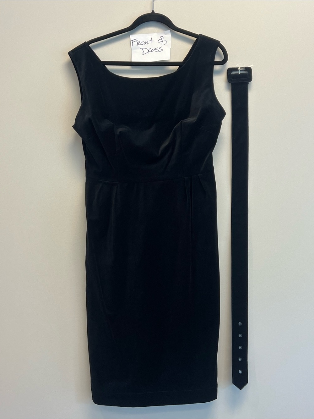 Classic Trashy Diva Black Sheath Dress with Waist Belt